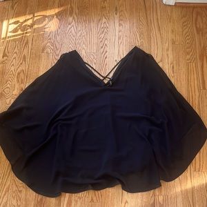 Want and Need black dressy blouse